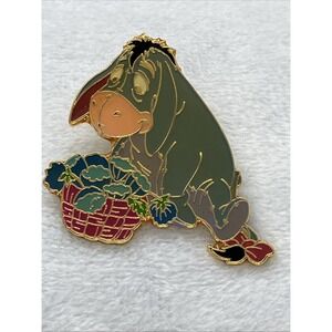 Disney Eeyore Basket of Lettuce Springtime Pooh Pin Trading Lanyard Jacket Cute